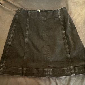 Black zip up skirt
